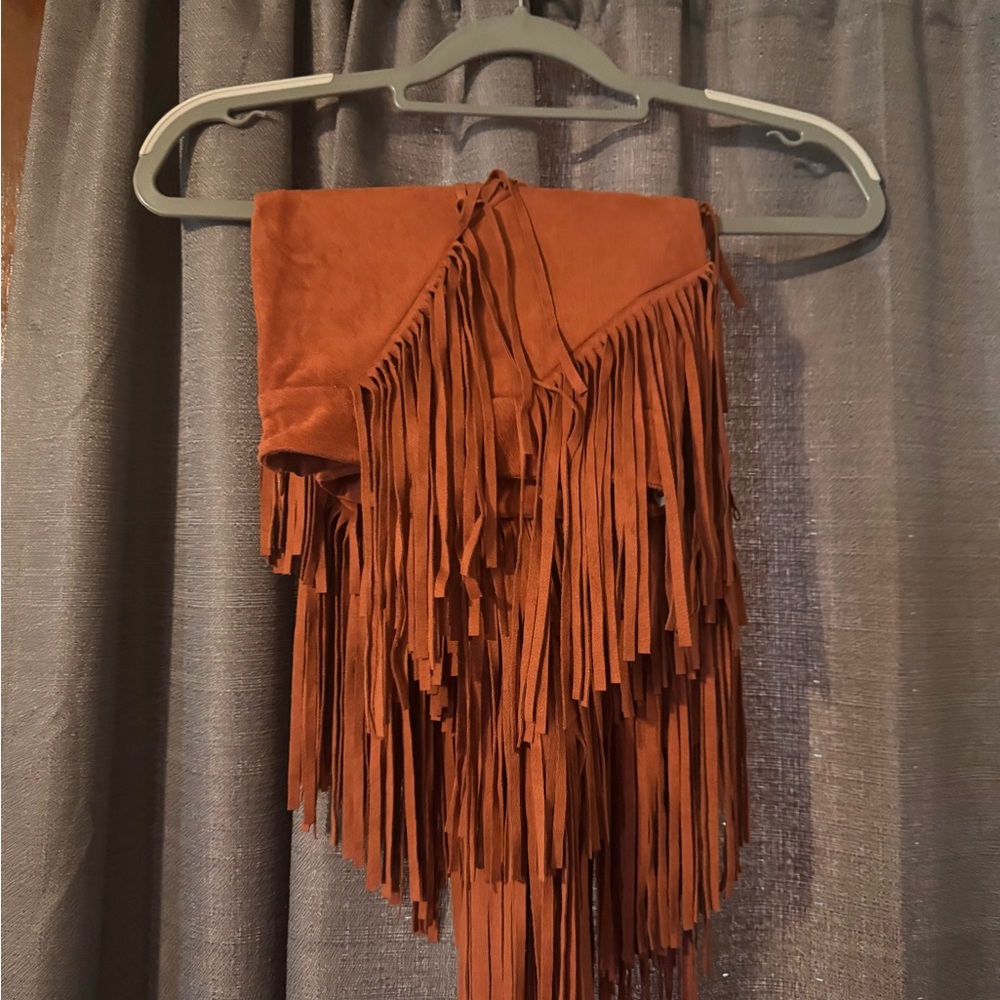 Orange Asymmetrical Resort Skirt